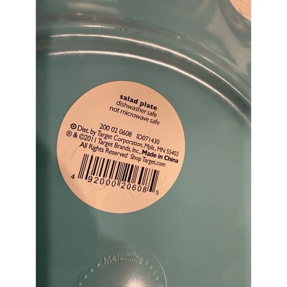 Target Home Melamine Salad Plates Set of  4 Scalloped Edges Pastels Butterflies - Picture 7 of 8